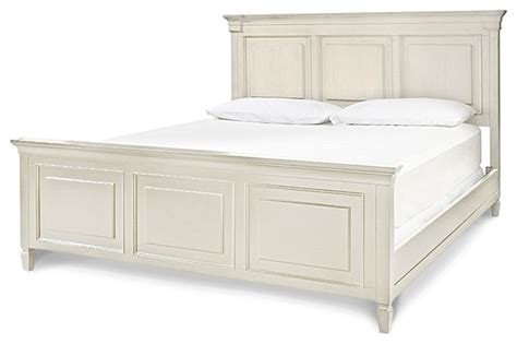 Country Chic White King Size Panel Bed Frame California King