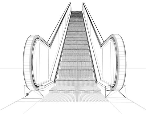 Escalator Drawing at PaintingValley.com | Explore collection of ...