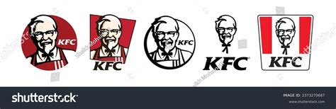 Kfc Logo Set Vector Illustration Famous Stock Vector (Royalty Free ...