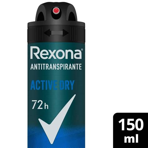 Desodorante Antitranspirante Aerosol Masculino Rexona Active Dry 72