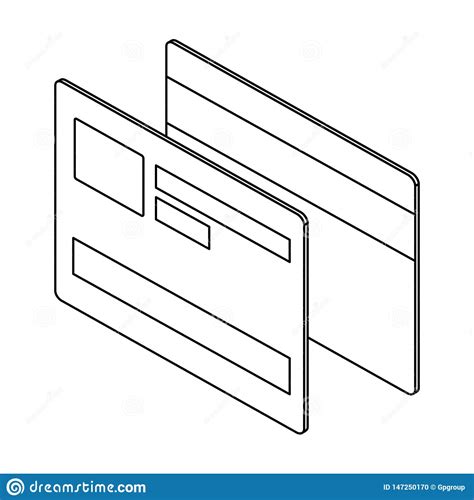 Ic Ne D Isolement De Carte De Cr Dit Illustration De Vecteur