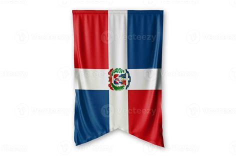 Dominican-Republic flag and white background. - Image. 31729519 Stock ...