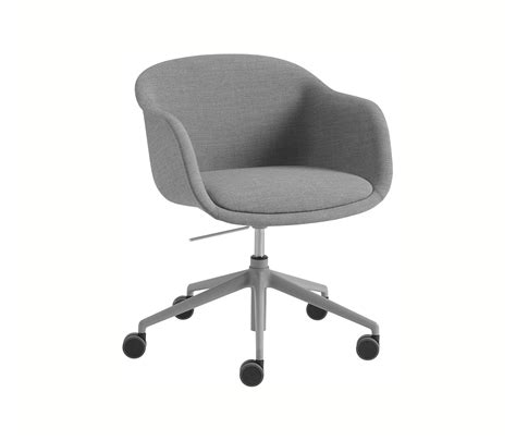 Fiber Conference Armchair Swivel Base W Gas Lift Castors Tilt