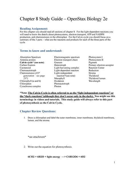 Chapter Study Guide Open Stax Biology E Chapter Study Guide