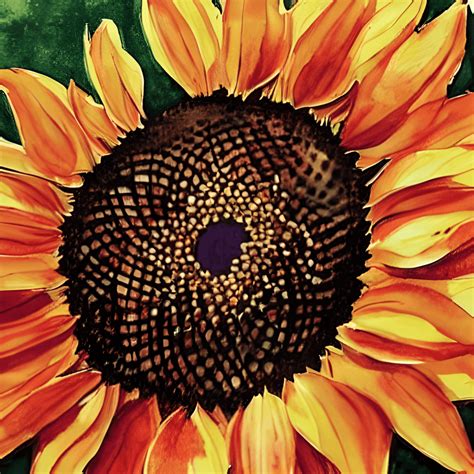 Sunflower Watercolor Painting · Creative Fabrica