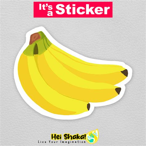 Jual Stiker Pisang Banana Sticker Lucu Buah Buahan Vinyl Anti Air