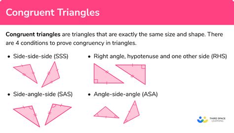 Congruent Triangles GCSE Maths Steps Examples Worksheets Library