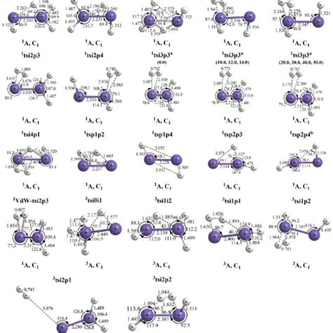 Figure S3: Bond lengths (in Ångstöm), bond angles (in degree),... | Download Scientific Diagram