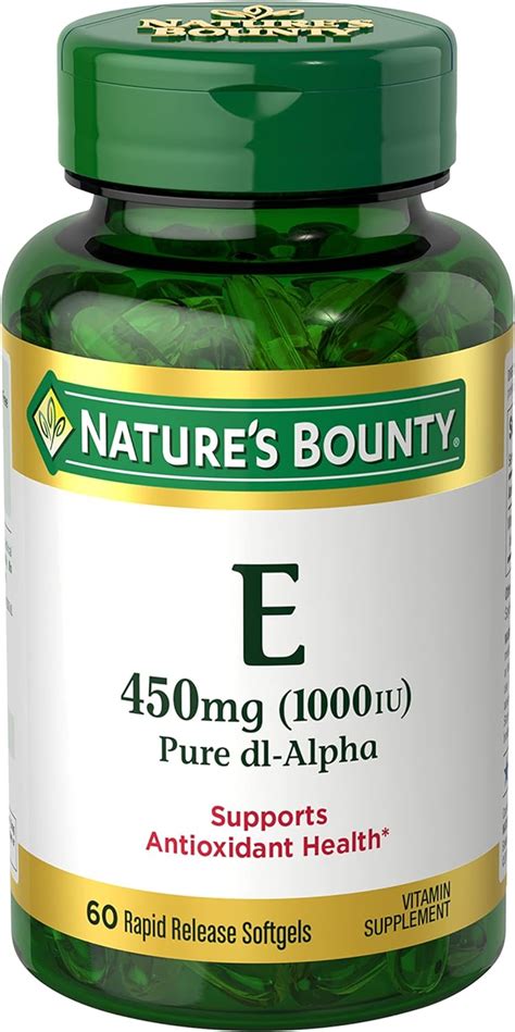 Amazon Nature S Bounty Vitamin E 1000 IU Softgels Supports