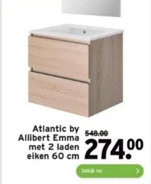 Atlantic By Allibert Emma Met 2 Laden Eiken 60 Cm Aanbieding Bij GAMMA