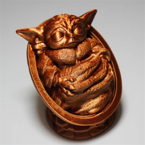 3D Print of Baby Yoda from Star Wars (support free figure) by robin3dverse