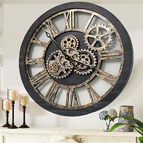 Improvinglife The Original Real Moving Gear Wall Clock Vintage