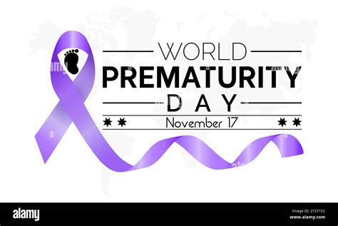 World Prematurity Day Vector Illustration With Tiny Newborn And Caring