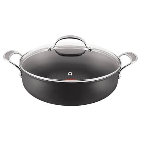 Jamie Oliver By Tefal Hard Anodised Non-Stick Shallow Pan With Lid 30cm ...