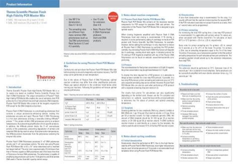 Thermo Scientific Phusion Flash High Fidelity PCR Master Mix