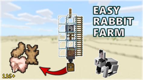 Easy Rabbit Farm Tutorial Minecraft Youtube