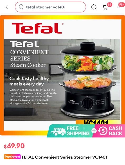 Tefal Steamer VC1401 TV Home Appliances Kitchen Appliances Other