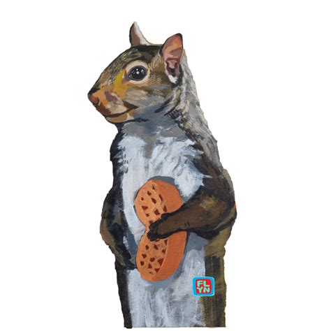 Peanut Squirrel Cut Out Sticker Stickers Flynhats 2x2