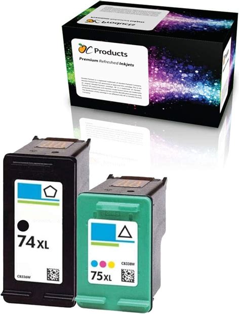 OCProducts Refilled Ink Cartridge Replacement For HP 74XL 75XL For HP