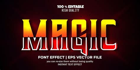 Premium Vector Magic Text Effect Editable Font