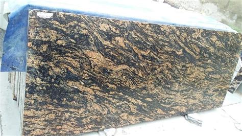 Mm Black Gold Golden Markino Granite Slabs For Flooring At Rs