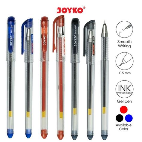 Obb Gel Pen Pulpen Pena Joyko GP 262 Skill Gel 0 5 Mm 12 Pcs