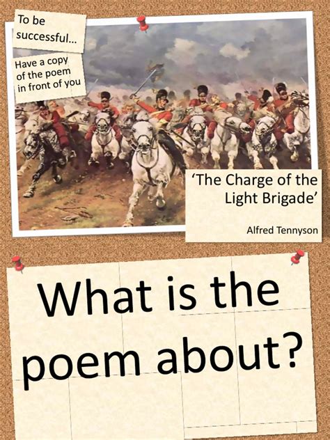 The Charge Of The Light Brigade Alfred Tennyson Pdf Poetry Military