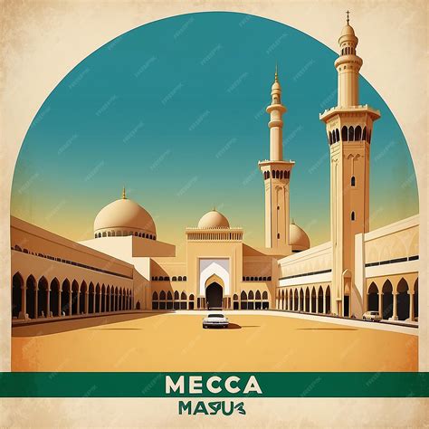 The beautiful view of the city of Mecca and Madina | Premium AI