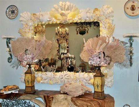 Mirrors Christas South Seashells Sea Shell Decor Coral Mirror