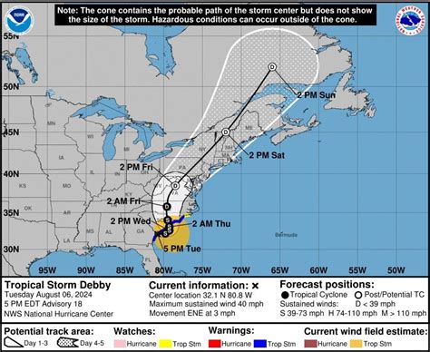 Tropical Storm Debby's path moves west. Here's how Delaware is impacted