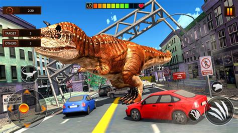 JUEGO DE DINOSAURIOS DINOSAURIO EN LA CIUDAD CAZANDO Y DESTRUYENDO