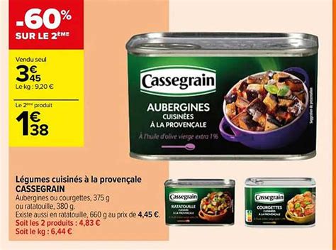 Promo L Gumes Cuisin S La Proven Ale Cassegrain Chez Carrefour