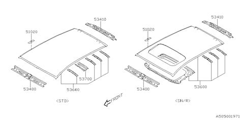 Subaru GL10 Roof Panel Complete NR Panel Used For The Roof