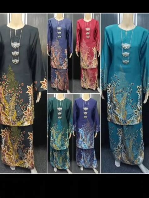 Baju Kurung Pahang Batik Callista KB23032 Seta Pura Silk BBS Lazada