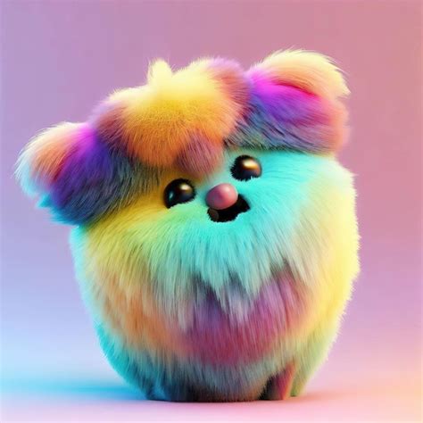 Premium AI Image | A colorful dog with a black nose and a pink nose.