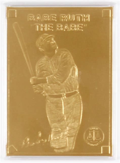 Babe Ruth LE 22KT Gold Baseball Card Pristine Auction