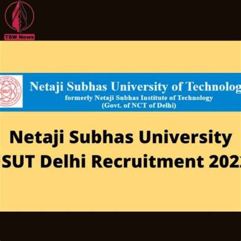 NSUT Professor Assistant Professor Other 2023 Recruitment 322 Vacancies