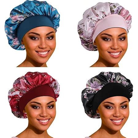 Amazon Pcs Extra Large Satin Bonnets For Black Women Hair