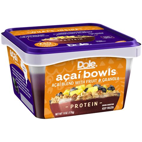 Dole Acai Bowls Protein Blend With Fruit And Granola 6 Oz Bowl