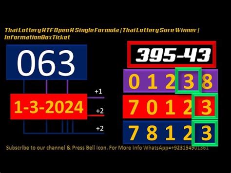 Thai Lottery Htf Open H Single Formula Thai Lottery Sure Winner