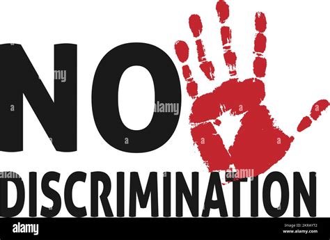 no discrimination Conceptual vector illustration. Social problems of humanity. Stop racism Stock ...