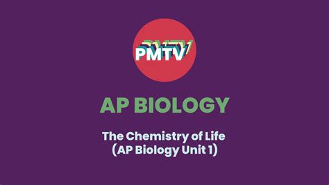 Ap Biology The Chemistry Of Life Youtube