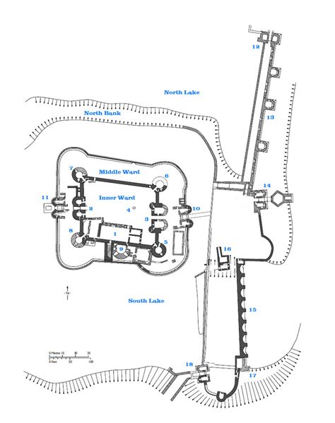 Great Castles - Caerphilly Castle Floor Plan