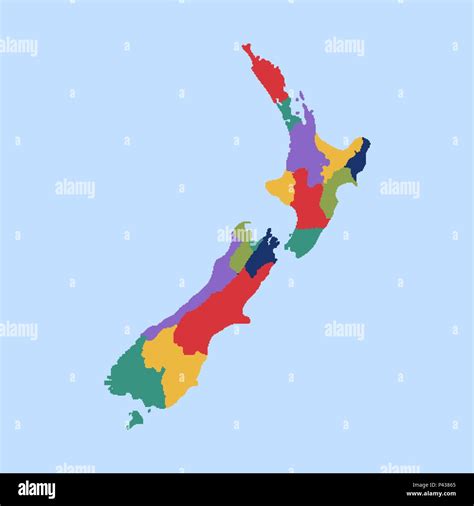 Map of new zealand hi-res stock photography and images - Alamy