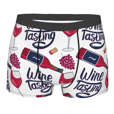 Disketp Red Wine Glass Bottle Men S Boxer Briefs Soft And Breathable