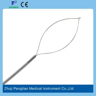 Single Use Rotatable Polypectomy Snare Oval Shape Endoscopic Device