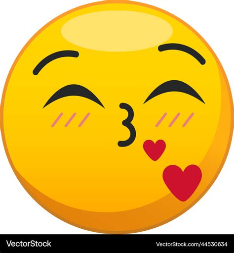 Kissing Face Emoji For A Chat Royalty Free Vector Image