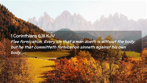 1 Corinthians 6:18 KJV Desktop Wallpaper - Flee fornication. Every sin ...