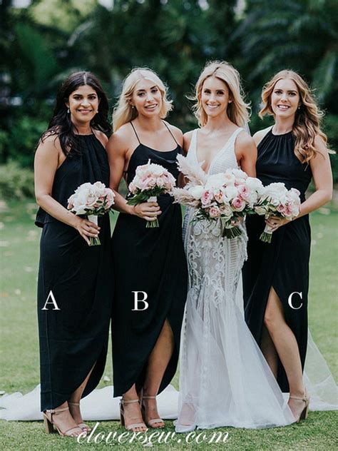 Black Bridesmaid Dresses Mismatched Bridesmaid Dresses Beach Bridesmaid