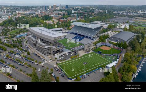 Aerial View Of Husky Stadium Officially Alaska Airlines Field At Husky